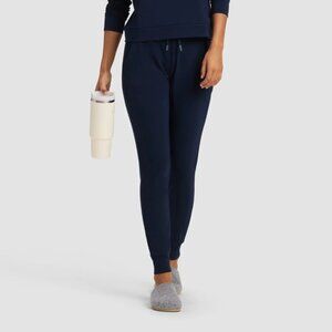 Cozy Earth Bamboo Brushed Jogger Pants Navy Blue - Small